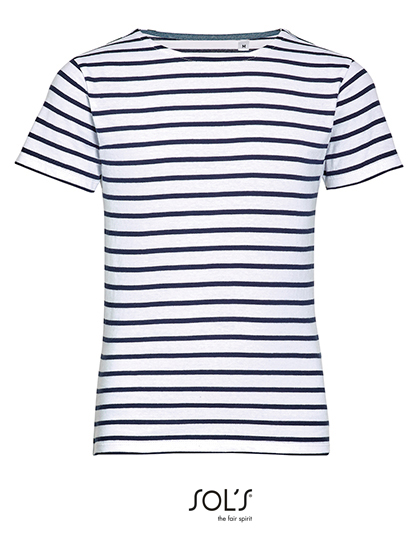 Sols Kids´ Round Neck Striped T-Shirt Miles bedrukken