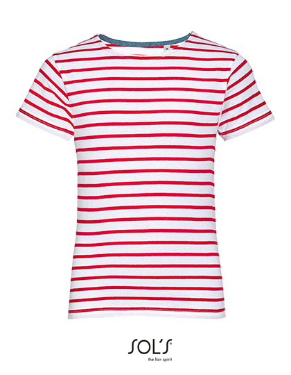 Sols Kids´ Round Neck Striped T-Shirt Miles bedrukken - Afbeelding 2