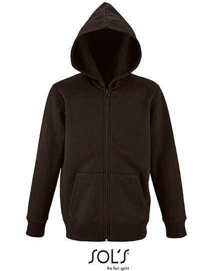 Sols Kids´ Zip Hoodie Stone bedrukken - Afbeelding 2