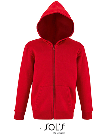Sols Kids´ Zip Hoodie Stone bedrukken - Afbeelding 4