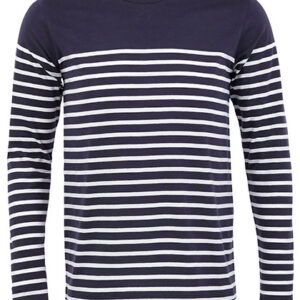Sols Men´s Long Sleeve Striped T-Shirt Matelot bedrukken