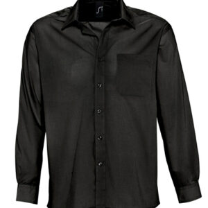 Sols Popeline-Shirt Baltimore Long Sleeve bedrukken