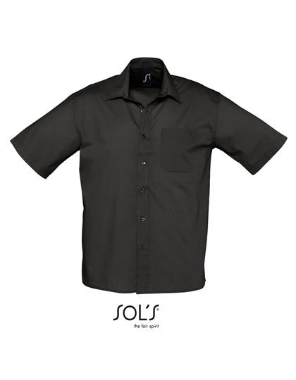 Sols Popeline-Shirt Bristol Short Sleeve bedrukken