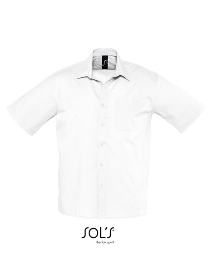 Sols Popeline-Shirt Bristol Short Sleeve bedrukken - Afbeelding 3