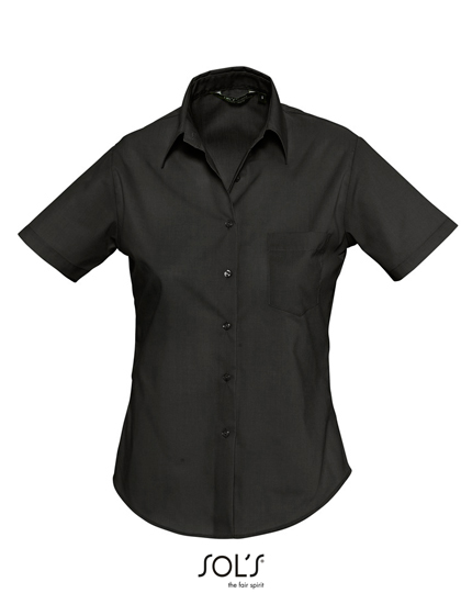 Sols Popeline-Blouse Escape Short Sleeve bedrukken