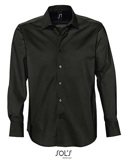 Sols Men´s Stretch-Shirt Brighton Long Sleeve bedrukken