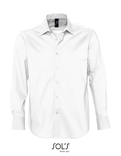 Sols Men´s Stretch-Shirt Brighton Long Sleeve bedrukken - Afbeelding 4