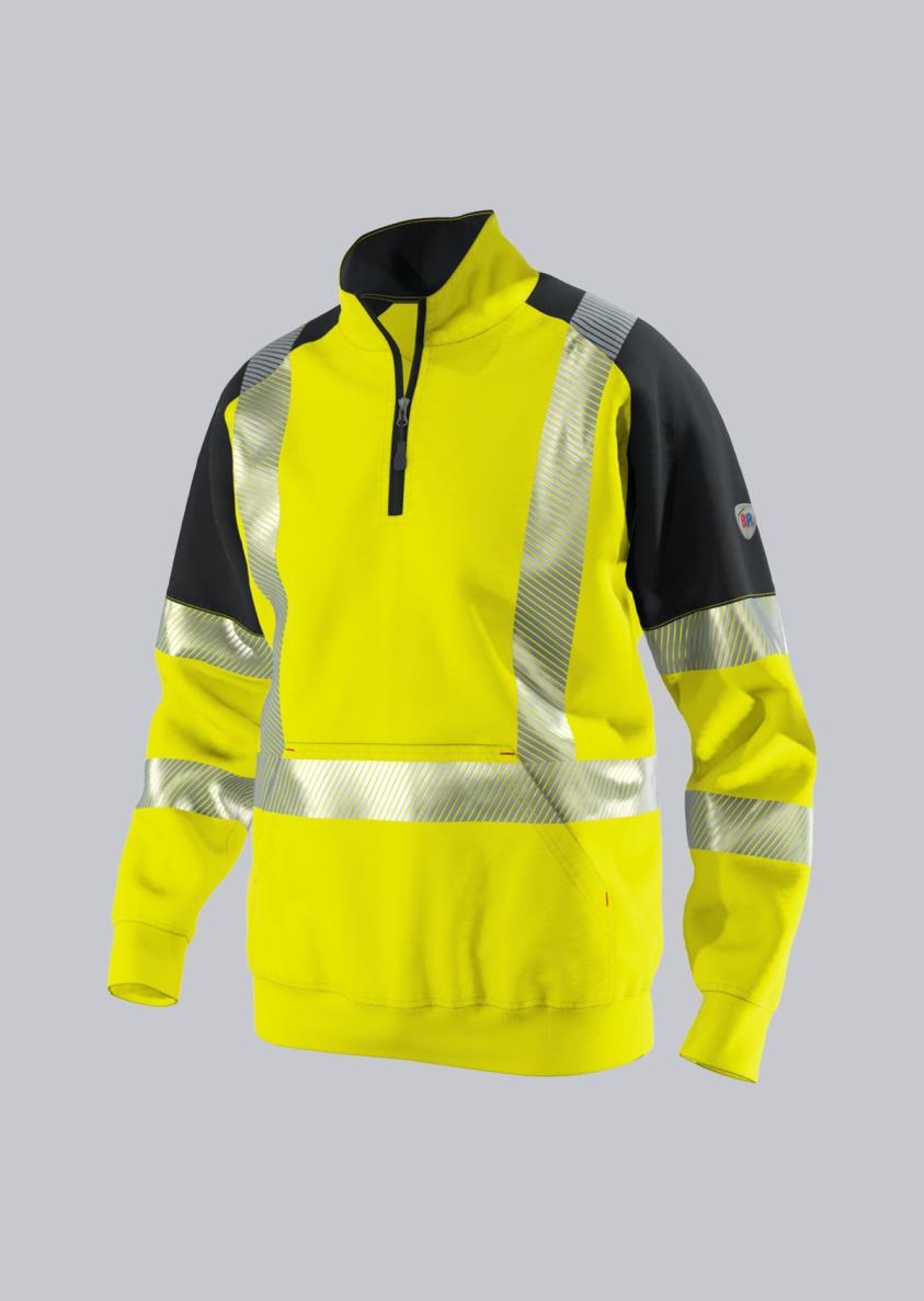 BP BP® Zip-sweater met hoge zichtbaarheid bedrukken - Afbeelding 2