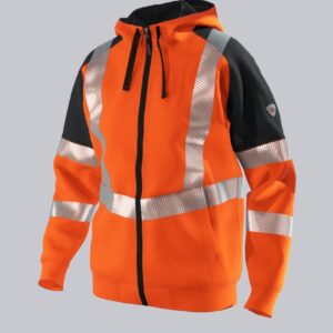 BP BP® Sweatjack met hoge zichtbaarheid en capuchon bedrukken