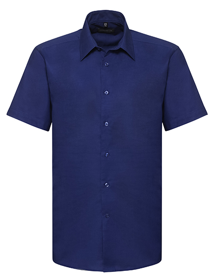 Russell Collection Tailord Oxford Shirt- SS bedrukken - Afbeelding 3