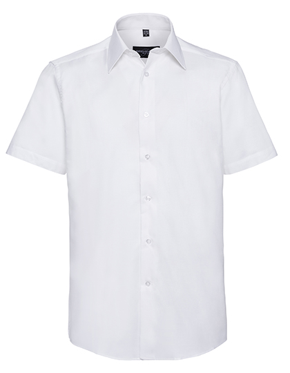 Russell Collection Tailord Oxford Shirt- SS bedrukken