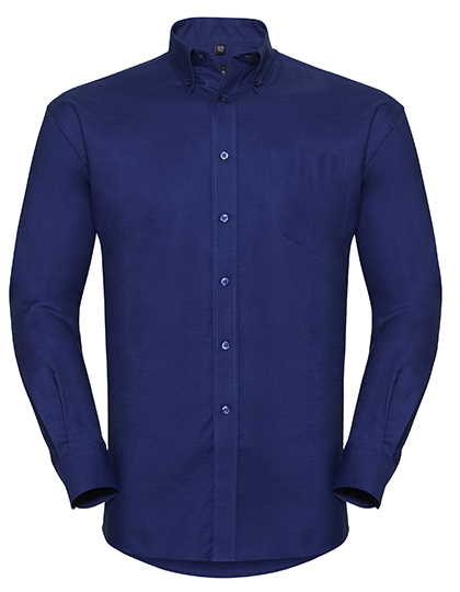 Russell Collection Men's LSL Easy Care Oxford Shirt bedrukken - Afbeelding 3