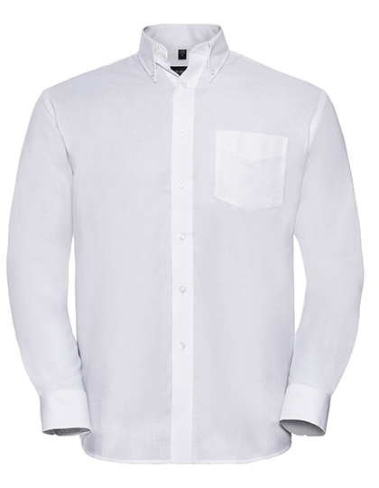 Russell Collection Men's LSL Easy Care Oxford Shirt bedrukken