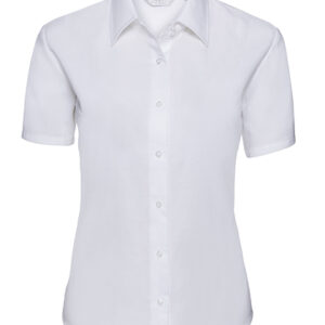 Russell Collection Ladies' SS Easy Care Oxford Shirt bedrukken