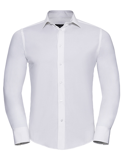 Russell Collection Men's LSL Easy Care Fitted Shirt bedrukken