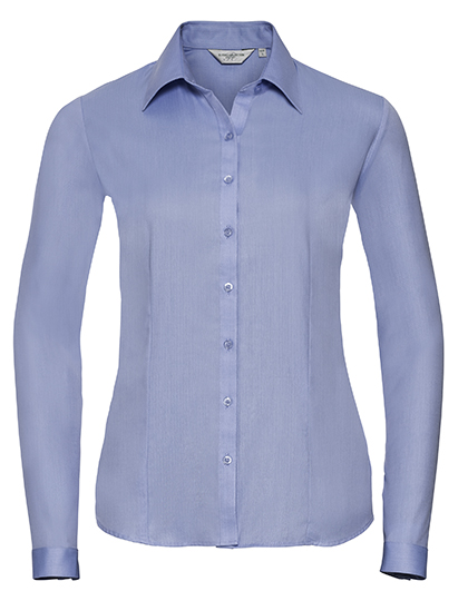 Russell Collection Ladies' LSL Utimate Herringbone Shirt bedrukken - Afbeelding 2