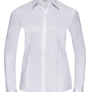 Russell Collection Ladies' LSL Utimate Herringbone Shirt bedrukken