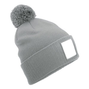Beechfield Appliqué Patch Pom Beanie bedrukken