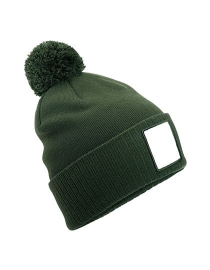 Beechfield Appliqué Patch Pom Beanie bedrukken - Afbeelding 3