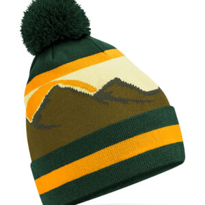 Beechfield Mountain Peaks Pom Pom Beanie bedrukken