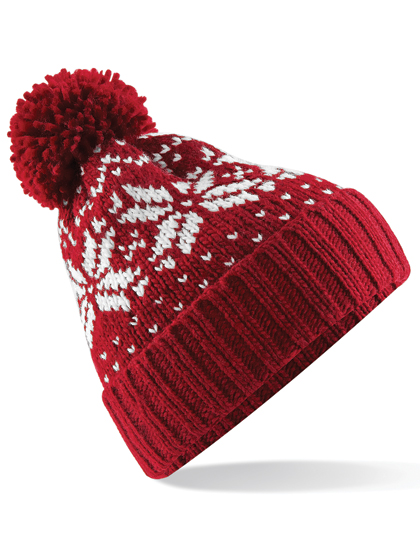 Beechfield Fair Isle Snowstar® Beanie bedrukken - Afbeelding 3