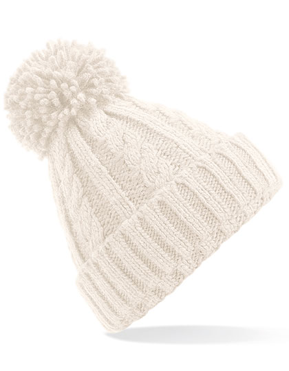 Beechfield Cable Knit Melange Beanie bedrukken - Afbeelding 4