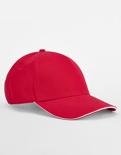 Beechfield EarthAware® Classic Organic Cotton 5 Panel Cap - Sandwich Peak bedrukken - Afbeelding 4