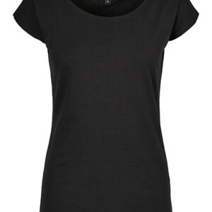 Build Your Brand Ladies´ Wide Neck Tee bedrukken