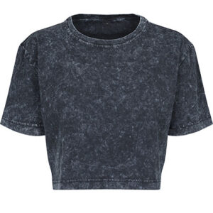 Build Your Brand Ladies´ Acid Washed Cropped Tee bedrukken