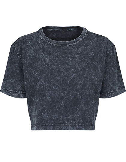Build Your Brand Ladies´ Acid Washed Cropped Tee bedrukken