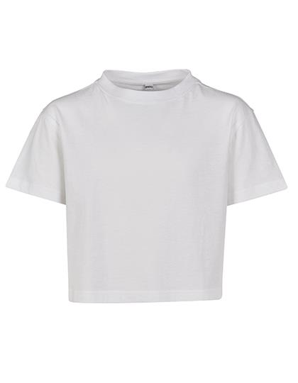 Build Your Brand Girls Cropped Jersey Tee bedrukken - Afbeelding 2