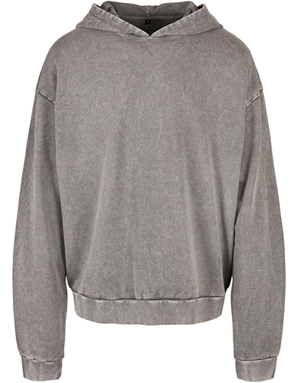Build Your Brand Acid Washed Oversize Hoody bedrukken - Afbeelding 2