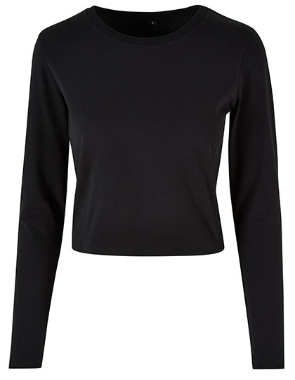 Build Your Brand Ladies Short Longsleeve Tee bedrukken