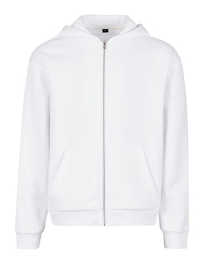 Build Your Brand Fluffy Zip Hoody bedrukken - Afbeelding 2
