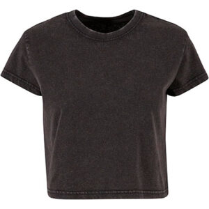 Build Your Brand Ladies Vintage Cropped Tee bedrukken