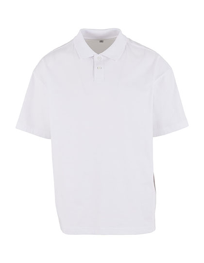 Build Your Brand Oversized Polo Shirt bedrukken - Afbeelding 3