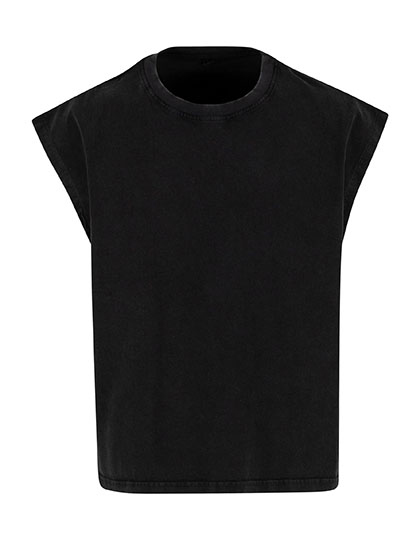 Build Your Brand Vintage Cropped Heavy Sleeveless Tee bedrukken
