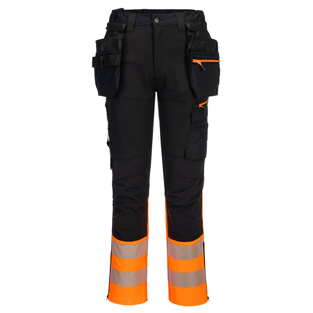 Portwest DX4-Hi-Vis Broek klasse 1 met afneembare holsterzakken (regular) bedrukken