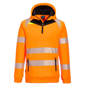 Portwest DX4 Hi-Vis 1/4 Hoodie met rits bedrukken