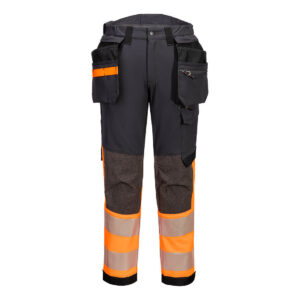 Portwest EV4 Hi-Vis stretch broek met afneembare holsterzak klasse 1 (regular) bedrukken