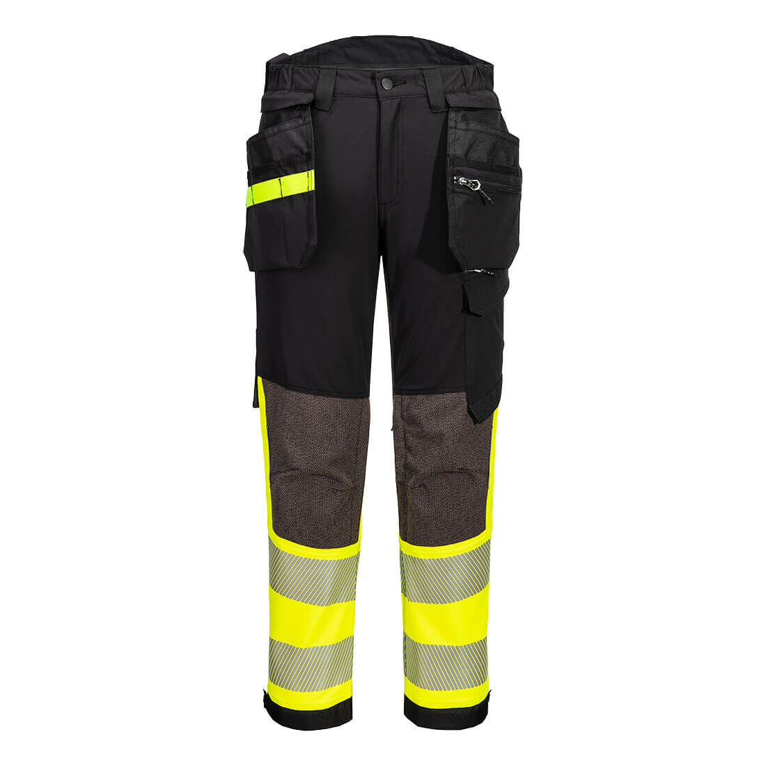 Portwest EV4 Hi-Vis stretch broek met afneembare holsterzak klasse 1 (tall) bedrukken
