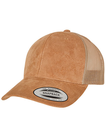 FlexFit Suede Leather Trucker Cap bedrukken - Afbeelding 2
