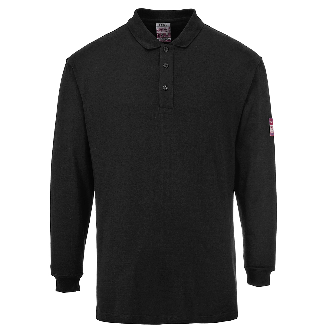 Portwest Vlamvertragende Modaflame Antistatische lange mouw Polo Shirt bedrukken