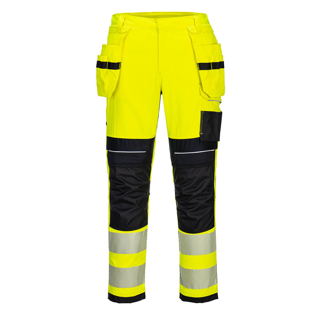 Portwest PW3 Vlamvertragende Modaflame Hi-Vis broek met holsterzakken (regular) bedrukken
