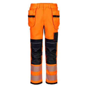 Portwest PW3 Vlamvertragende Modaflame Hi-Vis werkbroek met holsterzakken (regular) bedrukken