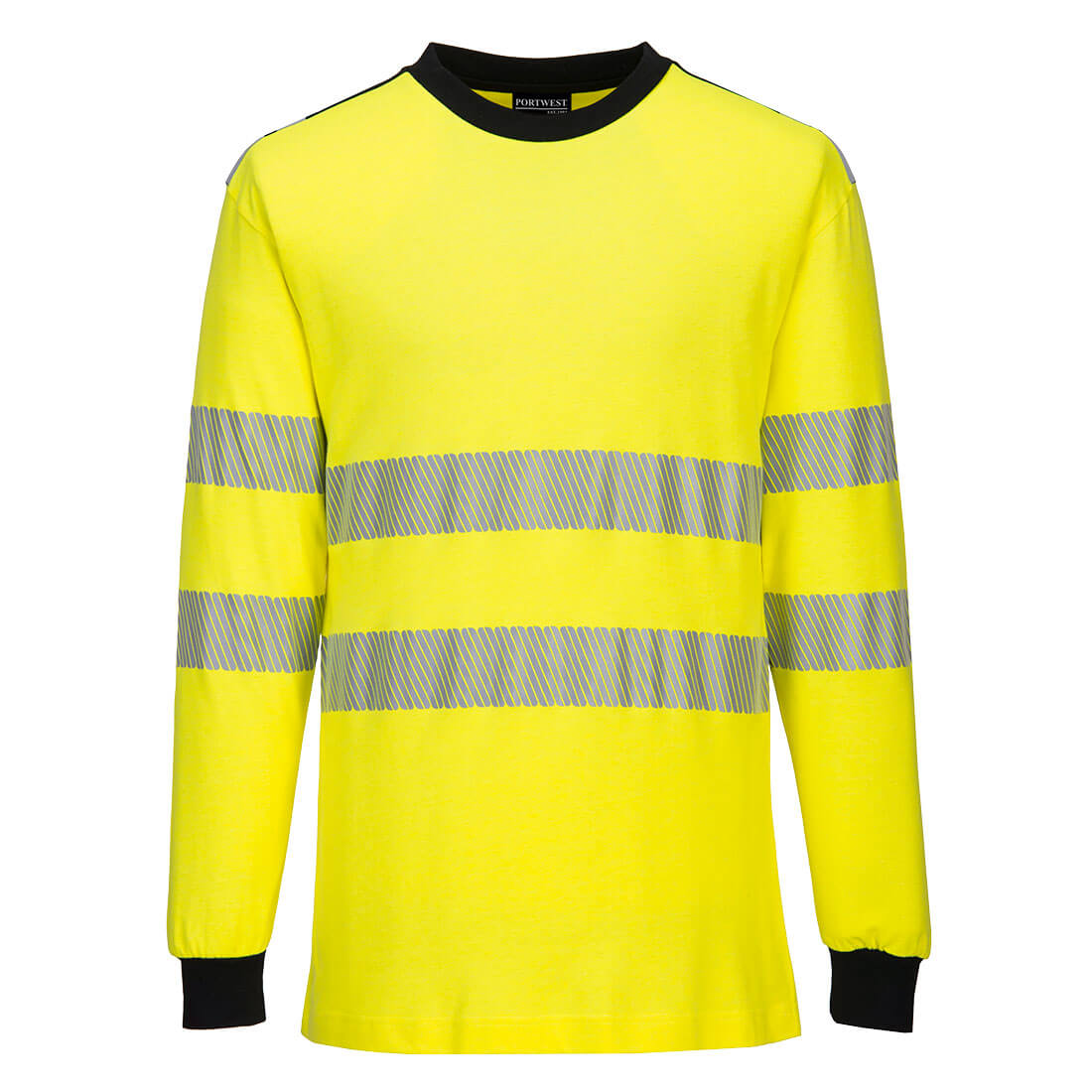Portwest PW3 Modaflame gebreid Hi-Vis FR T-shirt met lange mouwen bedrukken