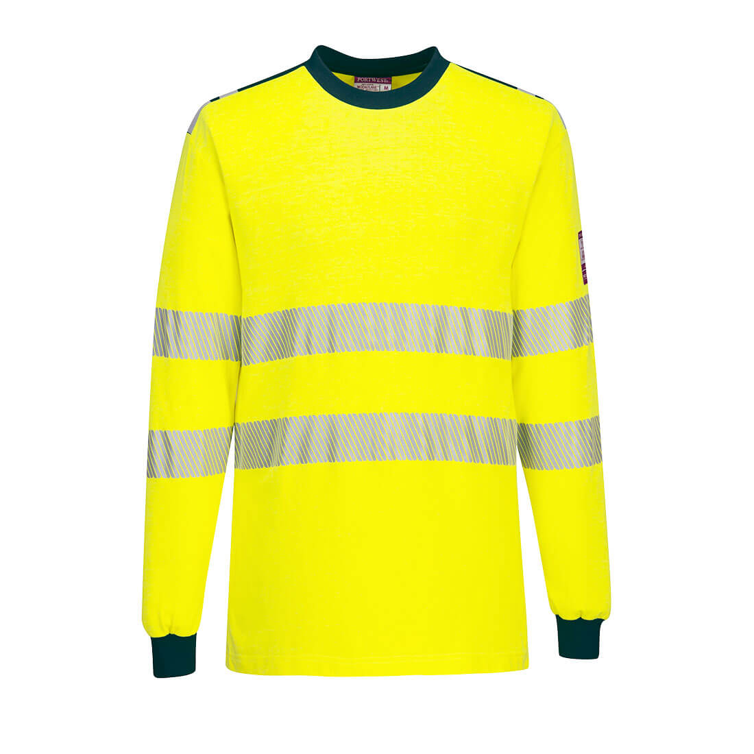 Portwest PW3 Modaflame gebreid Hi-Vis FR T-shirt met lange mouwen bedrukken - Afbeelding 2