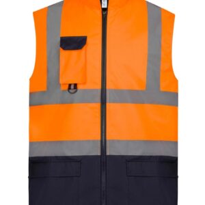 YOKO Gewatteerde bodywarmer signalisatie bedrukken