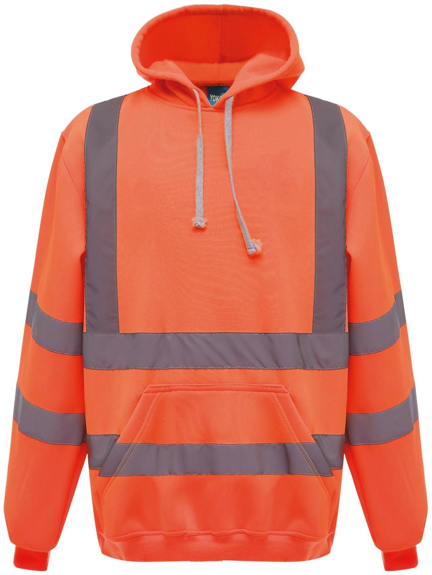 YOKO Hi-Vis pullover hoodie bedrukken - Afbeelding 3