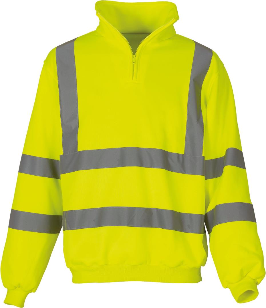YOKO Signalisatie sweatshirt met 1/4 rits bedrukken - Afbeelding 2